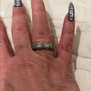 Elegant Silver Diamond Ring